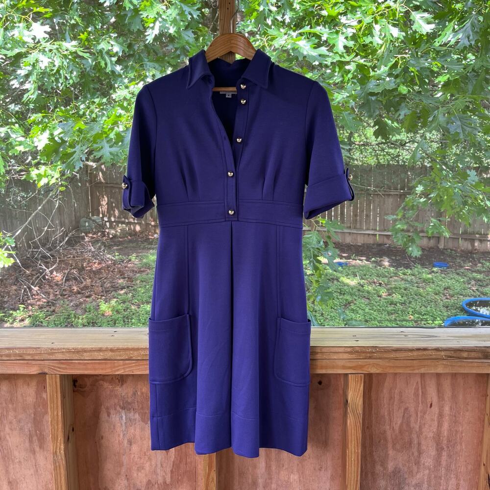 Shoshanna Women's Purple Short Sleeve Workwear Dress Size 6